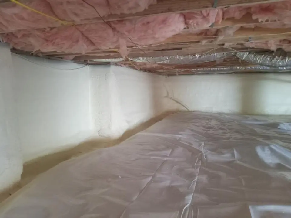 Crawl space encapsulation with closed-cell spray foam for Spray Foam Roofing in Maize